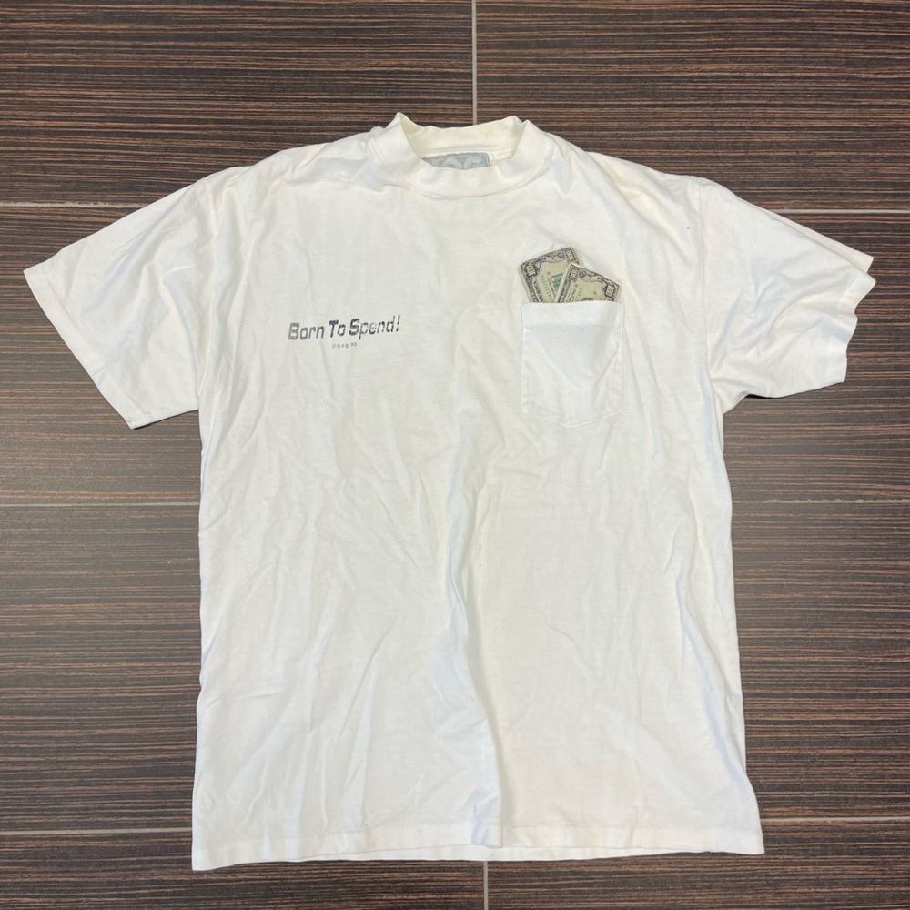 HOG Born to Spend T Shirt - Size L Vintage Single Stitch